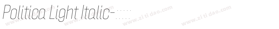 Politica Light Italic字体转换